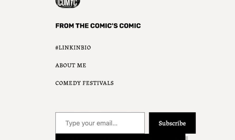 Please Subscribe to From The Comic’s Comic